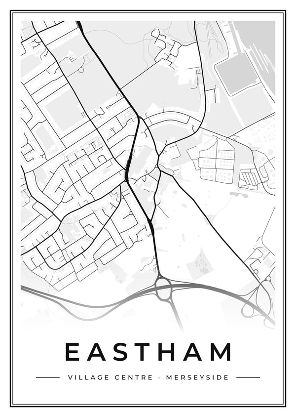 Eastham Village Centre Street Map Poster