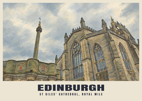 St Giles' Cathedral, Royal Mile, Edinburgh British Heritage Poster