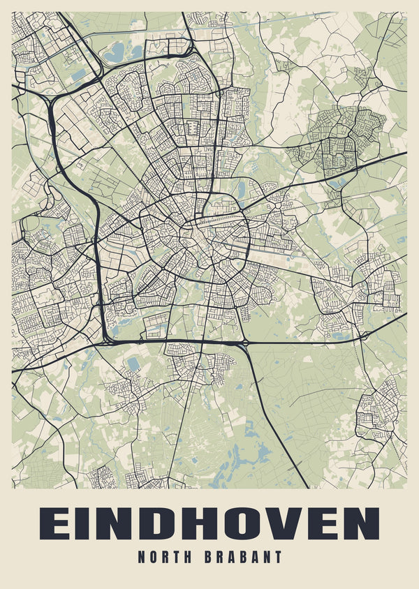 Eindhoven Street Map Poster
