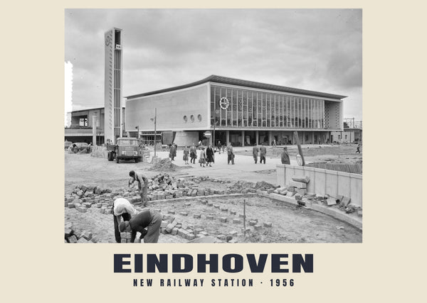 New Railway Station, Eindhoven — 1956 · Historic photograph print