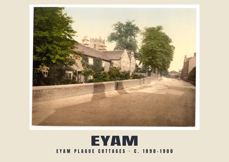 Eyam Plague Cottages, c. 1890–1900 Heritage Print