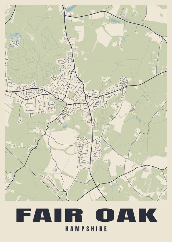 Fair Oak Street Map Poster