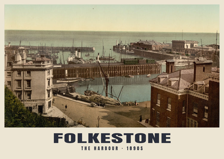 The Harbour, Folkestone, c. 1890–1900 Heritage Print