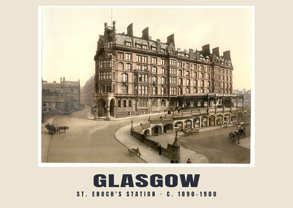 St. Enoch's Station, Glasgow, c. 1890–1900 Heritage Print