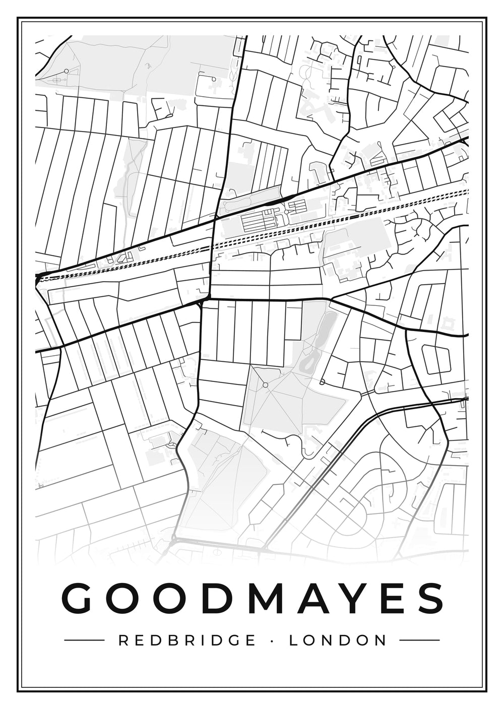 Goodmayes Street Map Poster