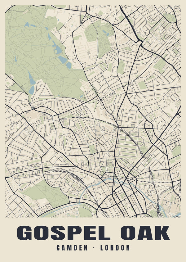 Gospel Oak Heritage Street Map Poster