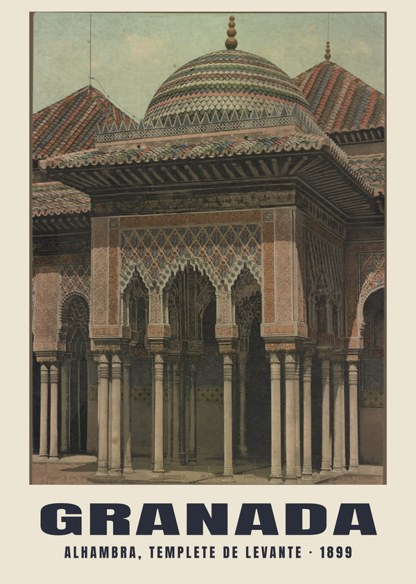 Alhambra, Templete de Levante, Granada — 1899 · Vintage photochrom print