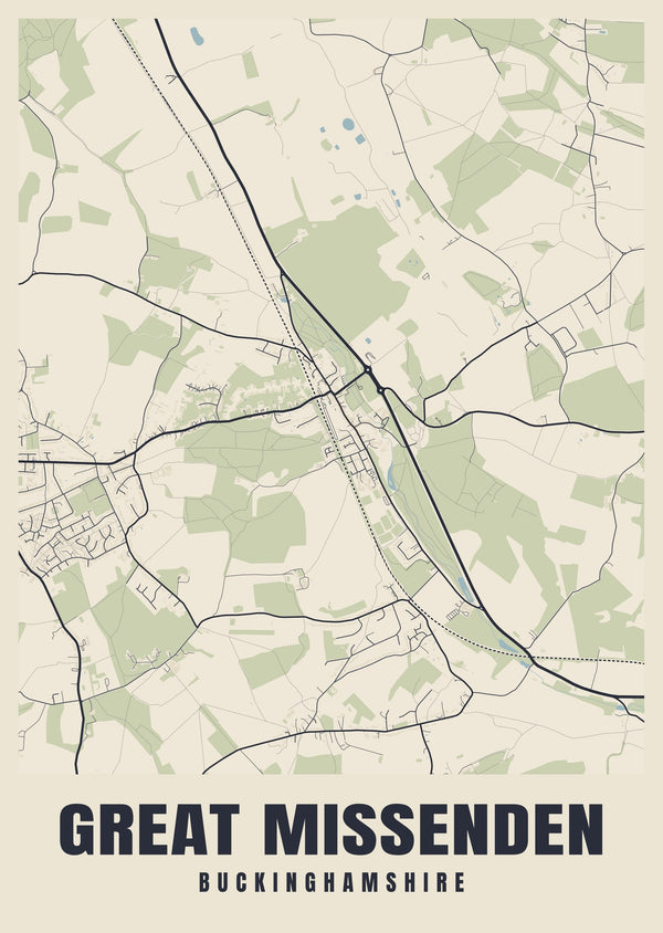 Great Missenden Street Map Poster