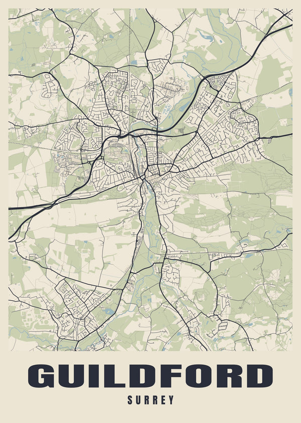 Guildford Street Map Poster