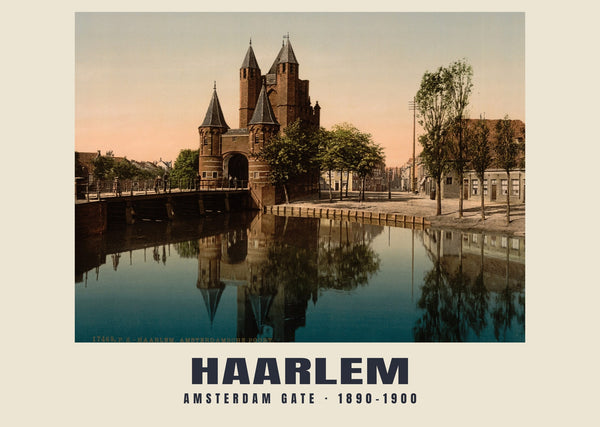 Amsterdamse Poort, Haarlem — 1890–1900 · Vintage photochrom print