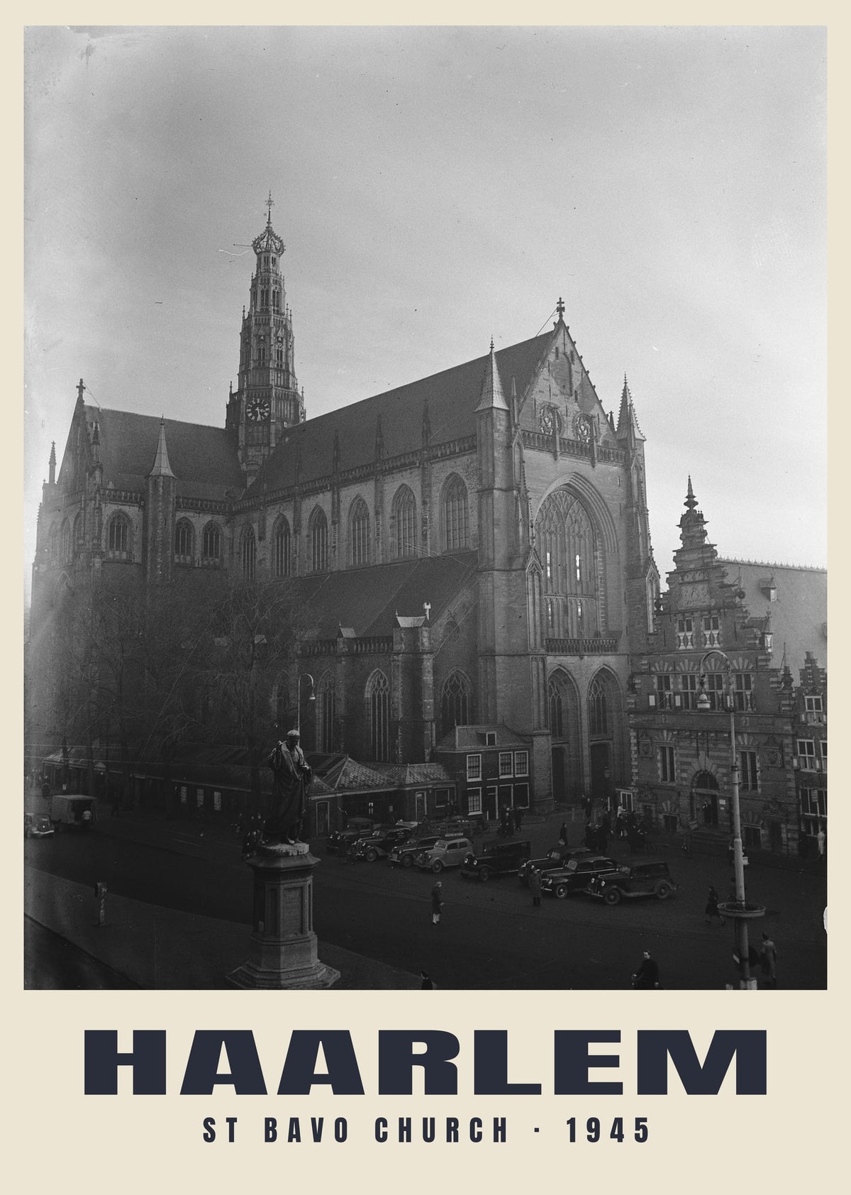 St Bavo Church, Haarlem — 1945 · Historic photograph print