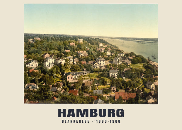 Blankenese, Hamburg — 1890–1900 · Vintage photochrom print