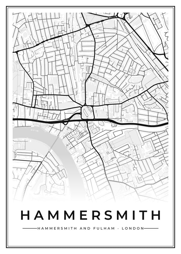 Hammersmith Street Map Poster