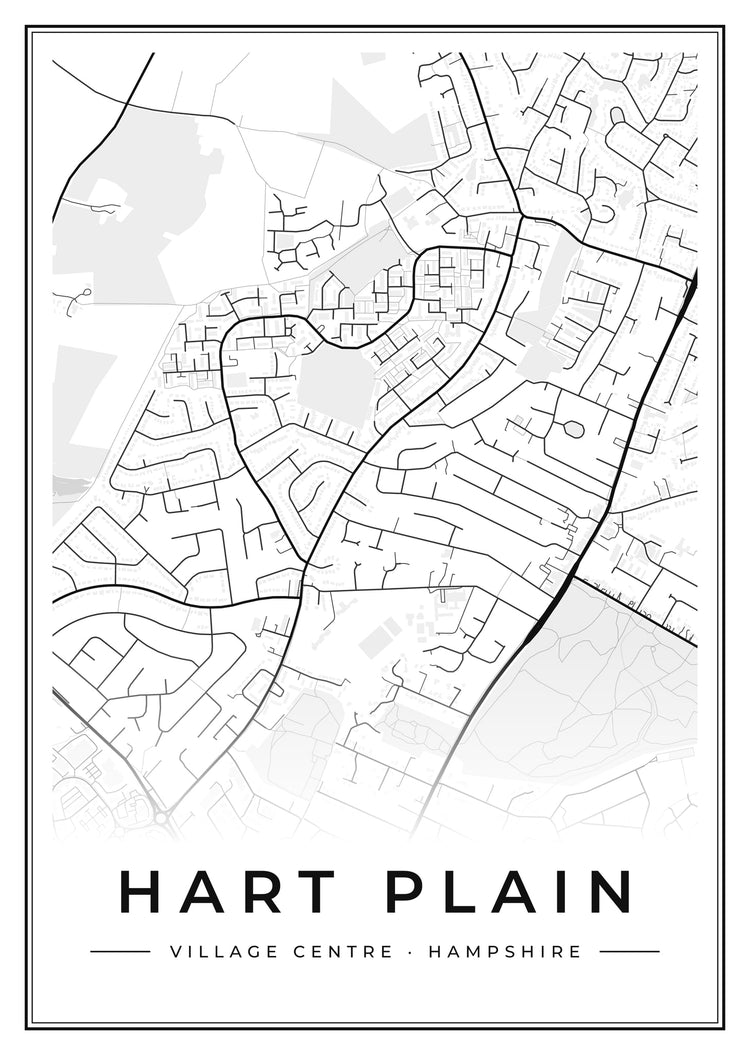 Hart Plain Village Centre Street Map Poster