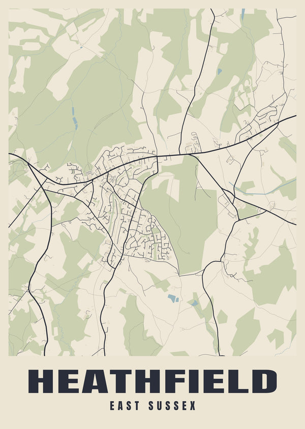 Heathfield Street Map Poster