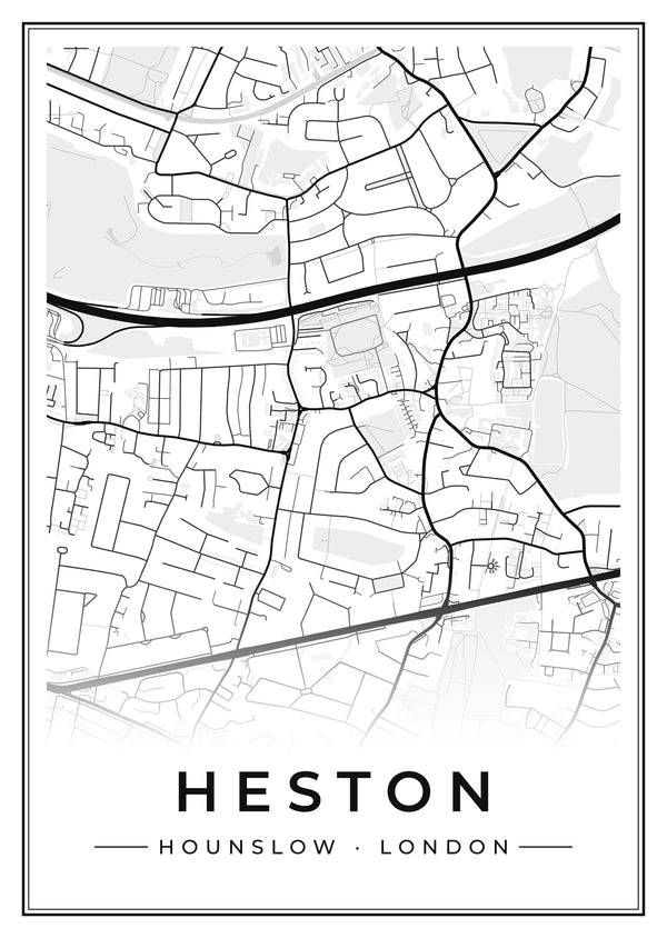 Heston Street Map Poster