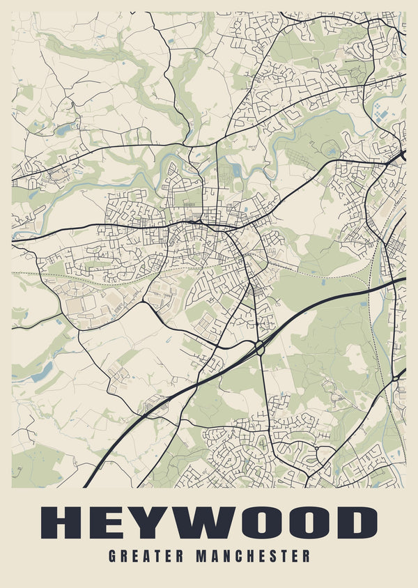 Heywood Street Map Poster