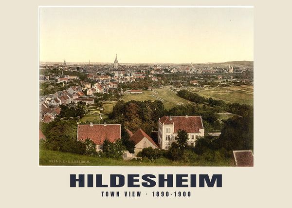 Town View, Hildesheim — 1890–1900 · Vintage photochrom print