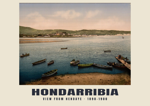 View from Hendaye, Hondarribia — 1890–1900 · Vintage photochrom print