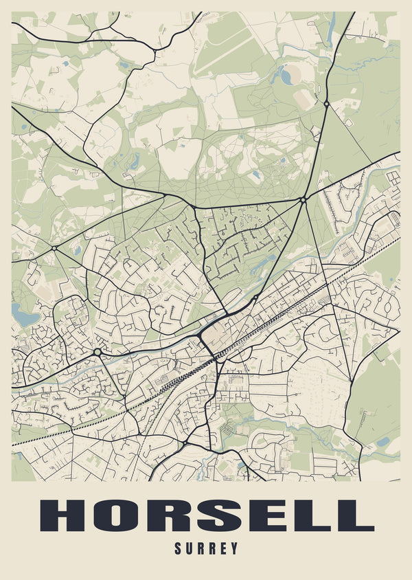 Horsell Street Map Poster