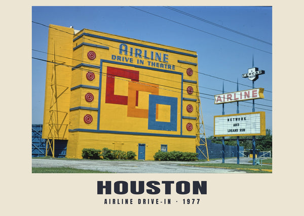 Airline Drive-In, Houston — 1977 · Historic photograph print