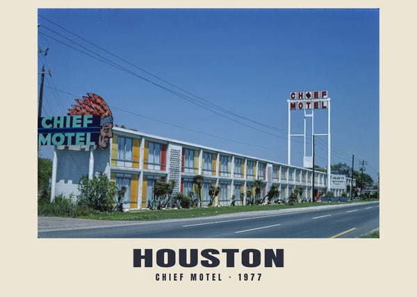 Chief Motel, Houston, Texas — 1977 · Historic photograph print