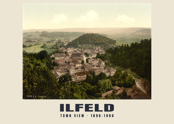 Town View, Ilfeld — 1890–1900 · Vintage photochrom print