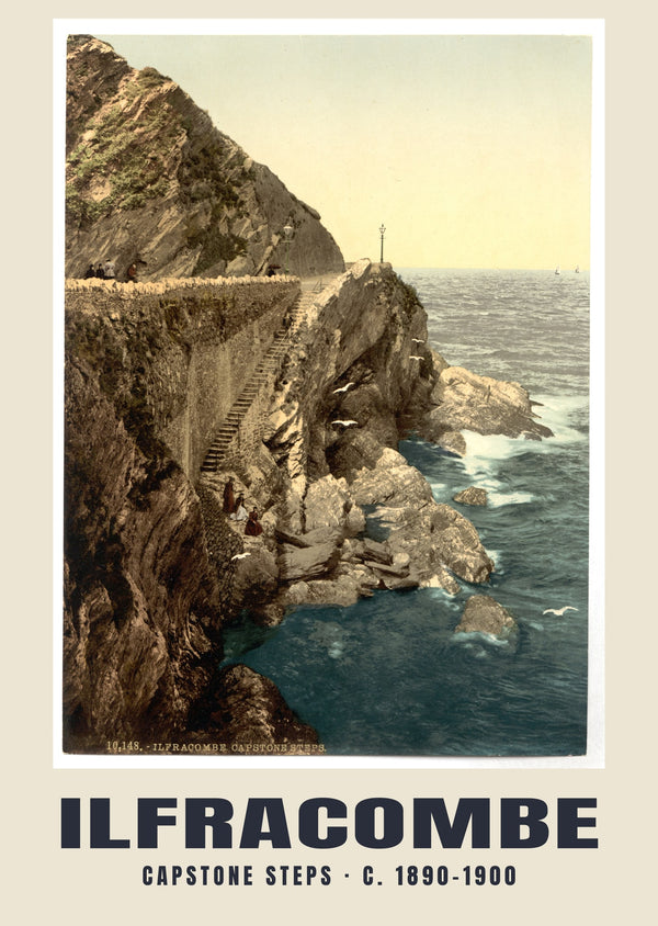 Capstone steps, Ilfracombe, c. 1890–1900 Heritage Print