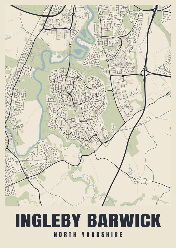 Ingleby Barwick Street Map Poster