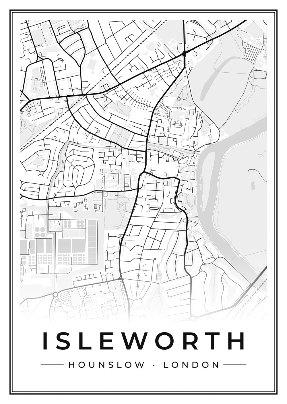 Isleworth Street Map Poster