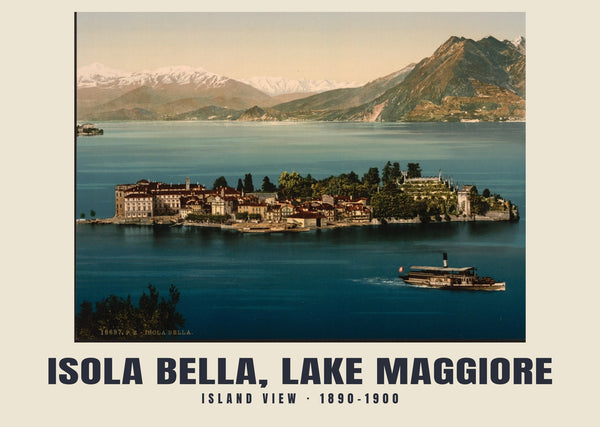 Island View, Isola Bella, Lake Maggiore — 1890–1900 · Vintage photochrom print