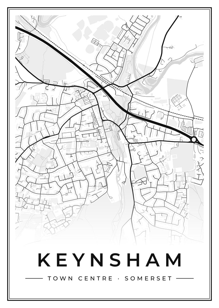 Keynsham Town Centre Street Map Poster