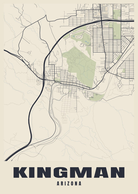 Kingman Street Map Poster