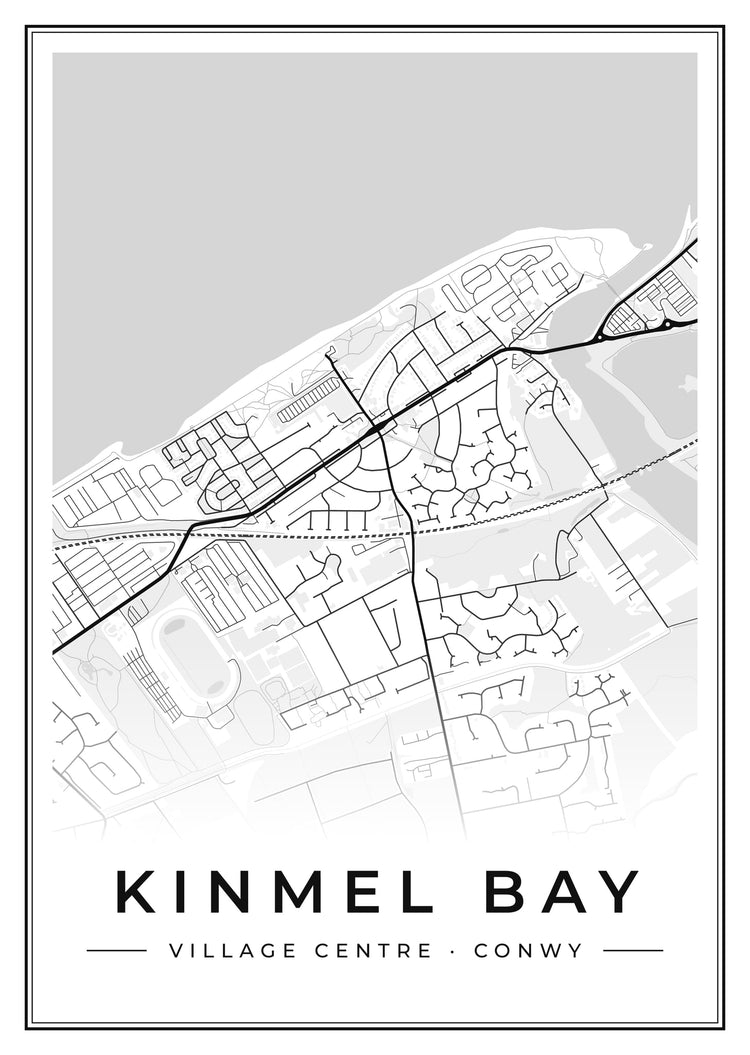 Kinmel Bay Village Centre Street Map Poster
