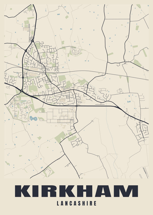 Kirkham Street Map Poster