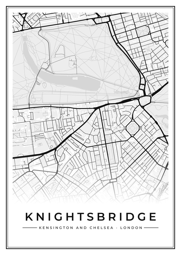 Knightsbridge Street Map Poster