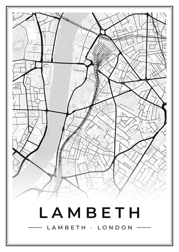 Lambeth Street Map Poster