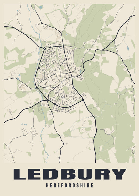 Ledbury Street Map Poster