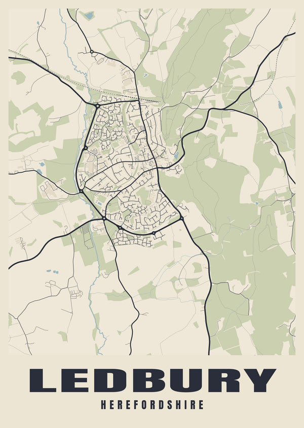 Ledbury Street Map Poster