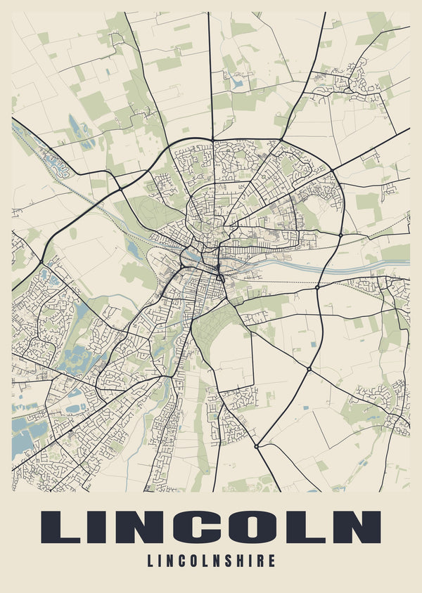 Lincoln Street Map Poster