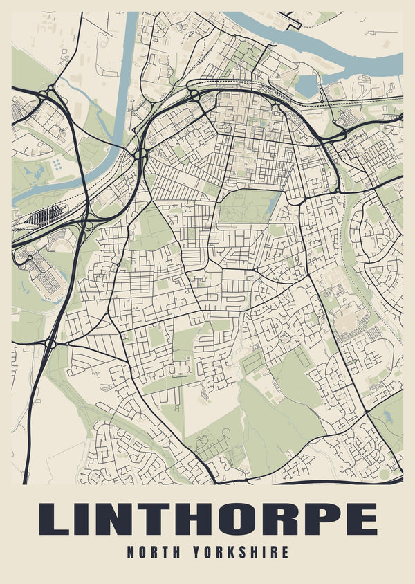 Linthorpe Street Map Poster