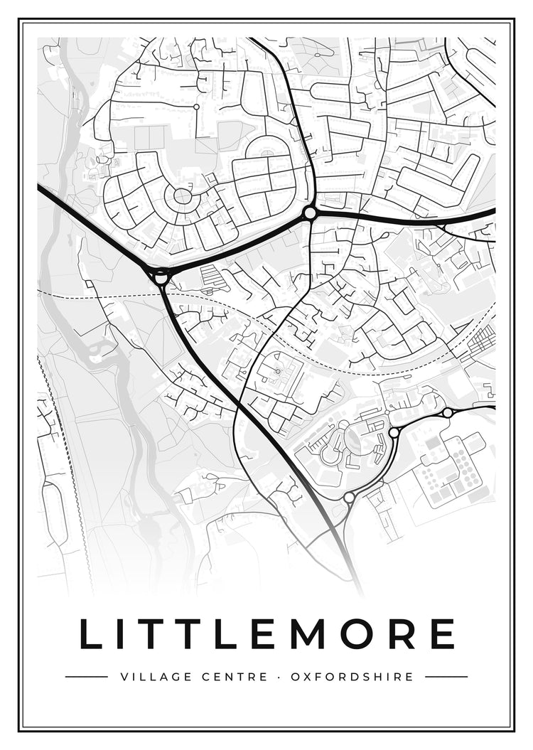 Littlemore Village Centre Street Map Poster