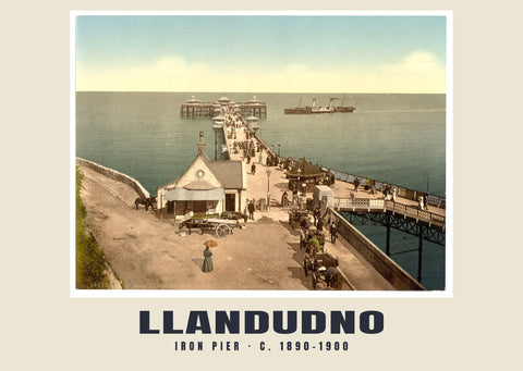 Iron pier, Llandudno, c. 1890–1900 Heritage Print