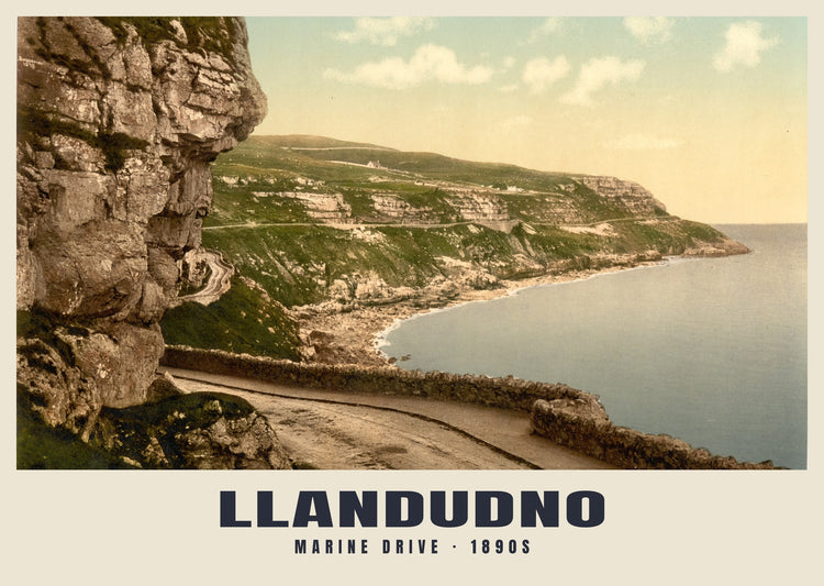Marine Drive, Llandudno, c. 1890–1900 Heritage Print