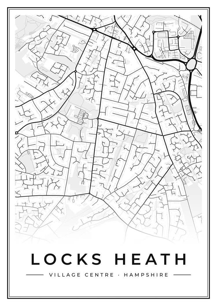 Locks Heath Village Centre Street Map Poster