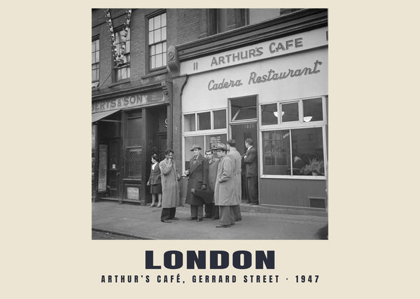 Arthur’s Café, Gerrard Street, London — 1947 · Historic photograph print