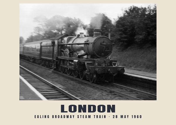 Ealing Broadway steam train, London, 28 May 1960 Heritage Print