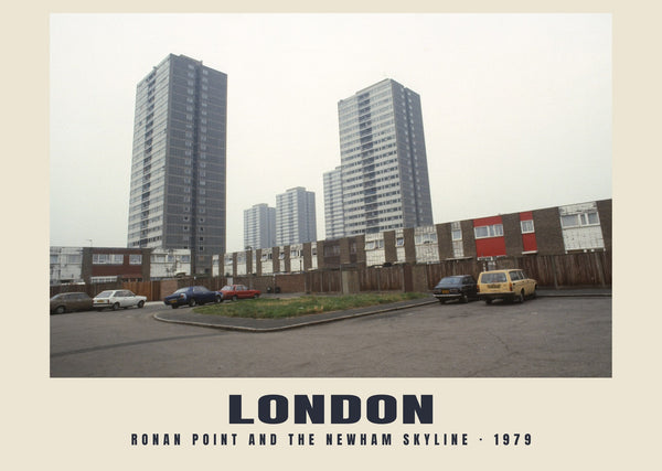 Ronan Point and the Newham skyline, London, 1979 Heritage Print