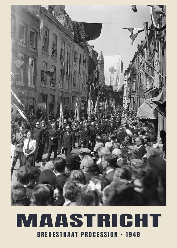 Bredestraat Procession, Maastricht — 1948 · Historic photograph print