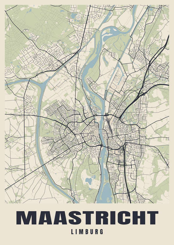 Maastricht Street Map Poster